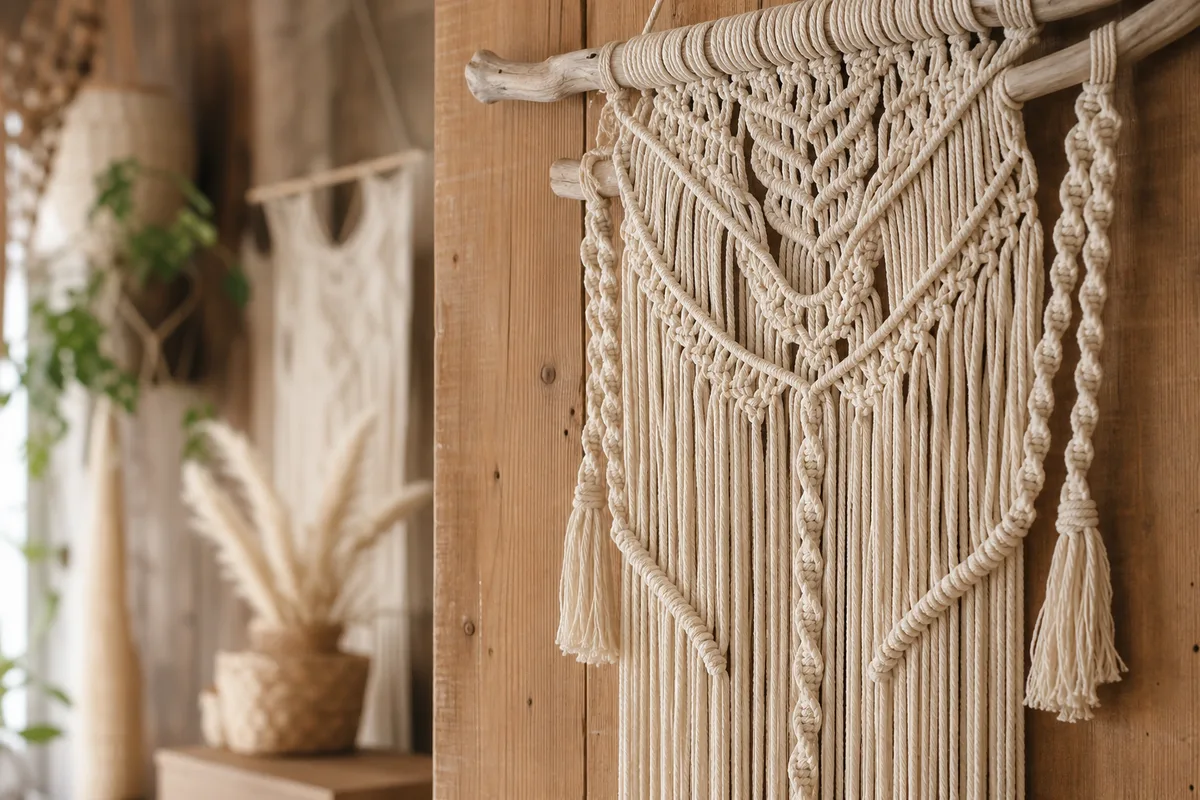 Macramé et déco bohème : nœuds, suspensions et inspirations